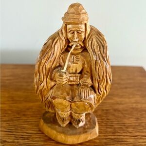 Handcrafted Romanian Wooden Figurine